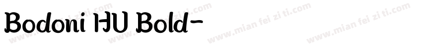 Bodoni HU Bold字体转换